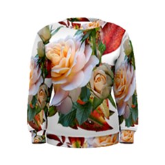 Autumn Leaves Roses Flowers Garden Women s Sweatshirt by Pakrebo