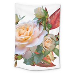 Autumn Leaves Roses Flowers Garden Large Tapestry