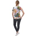 Autumn Leaves Roses Flowers Garden Short Sleeve Zip Up Jacket View2