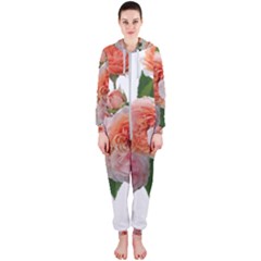 Roses Flowers Arrangement Perfume Hooded Jumpsuit (ladies) 