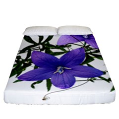 Flowers Blue Campanula Arrangement Fitted Sheet (california King Size) by Pakrebo