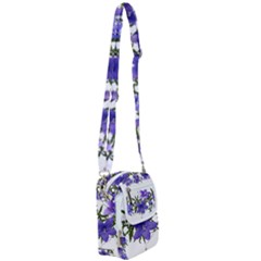 Flowers Blue Campanula Arrangement Shoulder Strap Belt Bag by Pakrebo