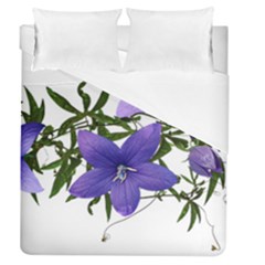 Flowers Blue Campanula Arrangement Duvet Cover (queen Size) by Pakrebo