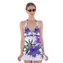 Flowers Blue Campanula Arrangement Halter Dress Swimsuit  View1