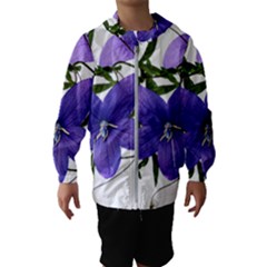 Flowers Blue Campanula Arrangement Kids  Hooded Windbreaker