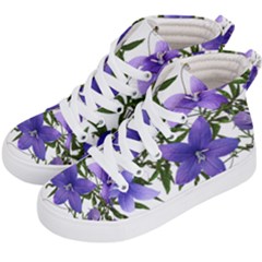 Flowers Blue Campanula Arrangement Kids  Hi-top Skate Sneakers by Pakrebo