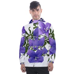 Flowers Blue Campanula Arrangement Men s Front Pocket Pullover Windbreaker