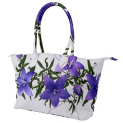 Flowers Blue Campanula Arrangement Canvas Shoulder Bag by Pakrebo