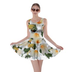 Lilies Belladonna White Flowers Skater Dress