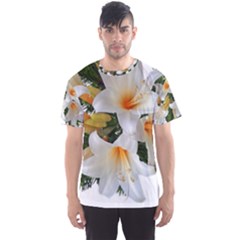 Lilies Belladonna White Flowers Men s Sports Mesh Tee