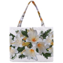 Lilies Belladonna White Flowers Mini Tote Bag