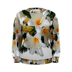 Lilies Belladonna White Flowers Women s Sweatshirt