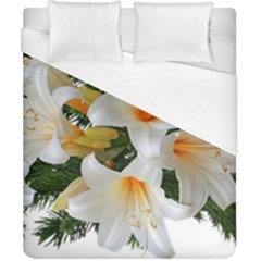 Lilies Belladonna White Flowers Duvet Cover (california King Size)