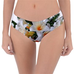 Lilies Belladonna White Flowers Reversible Classic Bikini Bottoms