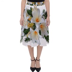 Lilies Belladonna White Flowers Classic Midi Skirt