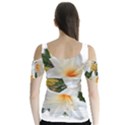 Lilies Belladonna White Flowers Butterfly Sleeve Cutout Tee  View2