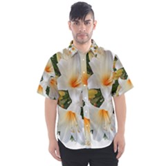 Lilies Belladonna White Flowers Men s Short Sleeve Shirt