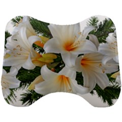 Lilies Belladonna White Flowers Head Support Cushion