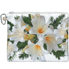 Lilies Belladonna White Flowers Canvas Cosmetic Bag (xxxl) by Pakrebo