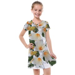 Lilies Belladonna White Flowers Kids  Cross Web Dress