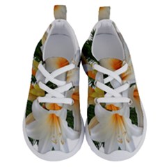 Lilies Belladonna White Flowers Running Shoes by Pakrebo