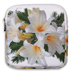 Lilies Belladonna White Flowers Mini Square Pouch