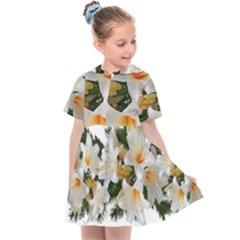 Lilies Belladonna White Flowers Kids  Sailor Dress