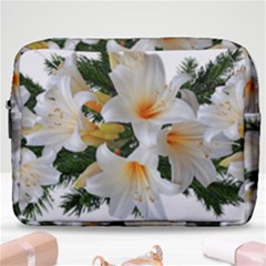 Lilies Belladonna White Flowers Make Up Pouch (large)