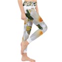 Lilies Belladonna White Flowers Lightweight Velour Classic Yoga Leggings View4