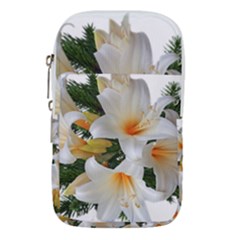 Lilies Belladonna White Flowers Waist Pouch (small)