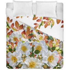 Flowers Roses Leaves Autumn Duvet Cover Double Side (california King Size) by Pakrebo