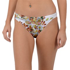 Flowers Roses Leaves Autumn Band Bikini Bottom