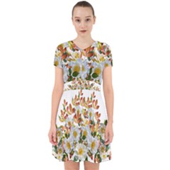 Flowers Roses Leaves Autumn Adorable In Chiffon Dress