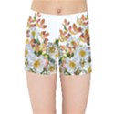 Flowers Roses Leaves Autumn Kids  Sports Shorts View1