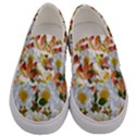 Flowers Roses Leaves Autumn Men s Canvas Slip Ons View1