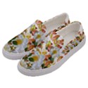 Flowers Roses Leaves Autumn Men s Canvas Slip Ons View2