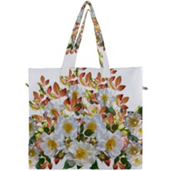 Flowers Roses Leaves Autumn Canvas Travel Bag