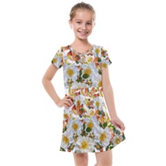 Flowers Roses Leaves Autumn Kids  Cross Web Dress