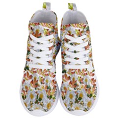 Flowers Roses Leaves Autumn Women s Lightweight High Top Sneakers