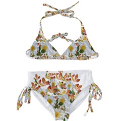 Flowers Roses Leaves Autumn Kids  Classic Bikini Set