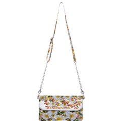 Flowers Roses Leaves Autumn Mini Crossbody Handbag