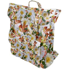 Flowers Roses Leaves Autumn Buckle Up Backpack