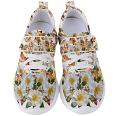 Flowers Roses Leaves Autumn Women s Velcro Strap Shoes by Pakrebo