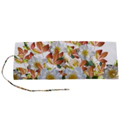 Flowers Roses Leaves Autumn Roll Up Canvas Pencil Holder (s) by Pakrebo