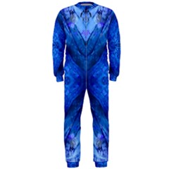 Boho Bohemian Hippie Tie Dye Cobalt Onepiece Jumpsuit (men)  by CrypticFragmentsDesign