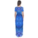 Boho Bohemian Hippie Tie Dye Cobalt Short Sleeve Maxi Dress View2