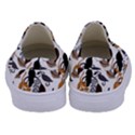 Gray Brown Black Neutral Leaves Kids  Canvas Slip Ons View4