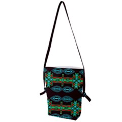 Ovals And Tribal Shapes                               Folding Shoulder Bag by LalyLauraFLM