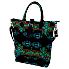 Ovals And Tribal Shapes                            Buckle Top Tote Bag by LalyLauraFLM