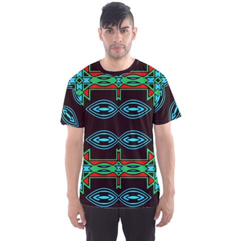 Ovals And Tribal Shapes                               Men s Sport Mesh Tee by LalyLauraFLM